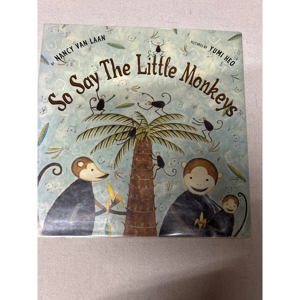 So Say The Little Monkeys Board Book Nancy Van Laan Yumi Heo Childrens Story '98